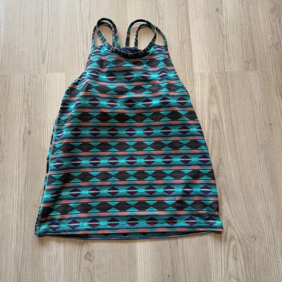 Patagonia Tops - Women's Patagonia Teal Purple Aztec Latticeback Active Tank Top Shirt Sz Small